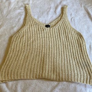 cream knit tank
